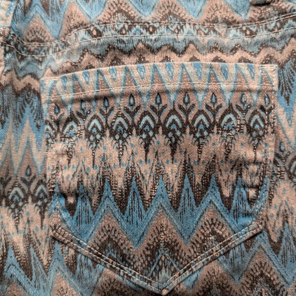 ❌Copy❌Masseys Blue/Black/White Patterned Pants Size 14 - Picture 11 of 13